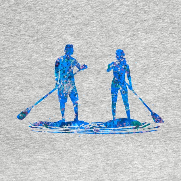 Paddleboard blue art by Yahya Art